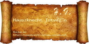 Hauszknecht István névjegykártya